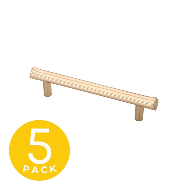 Sapphire Eclipse Series 3-3/4 in. 96 mm Center-to-Center Modern Gold Cabinet Handle/Pull, 5PK - SP-2214-96-BRA-5