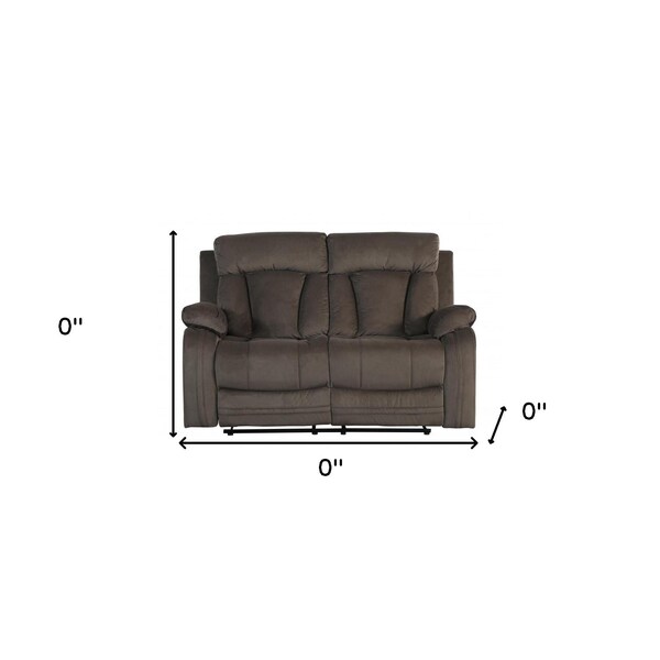 Homeroots 84 x 38 x 40 in. Modern Brown Leather Sofa & Loveseat - 343892
