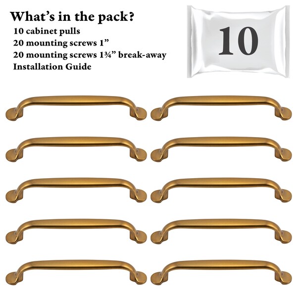 Designperfect 5 1/16'' Center-to-Center Handle Pull, 10PK - DPA10S714CBZ