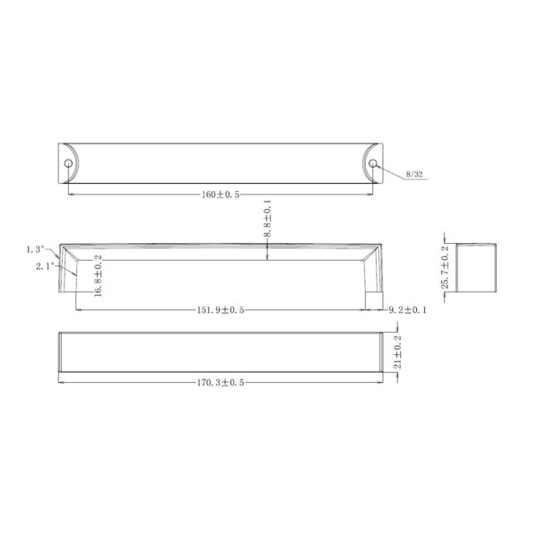 Richelieu 6-5/16 in. (160 mm) Center-to-Center Brushed Nickel Contemporary Drawer Pull - BP458160195