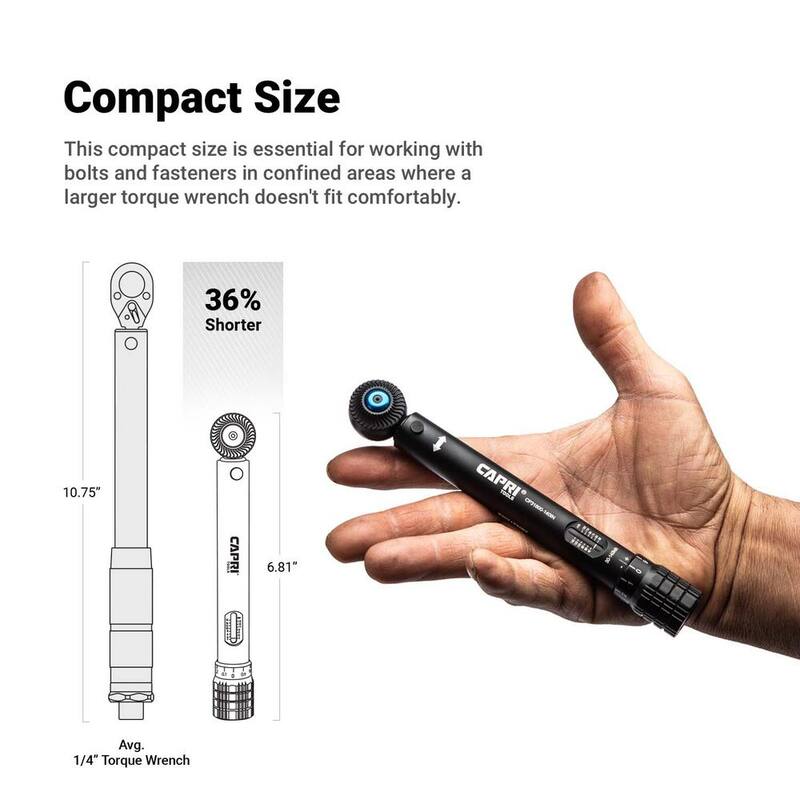 Capri Tools 1/4 in. Drive 30 to 140 in. lbs. Mini Torque Wrench Set - CP31800-140IN