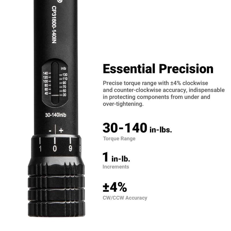 Capri Tools 1/4 in. Drive 30 to 140 in. lbs. Mini Torque Wrench Set - CP31800-140IN