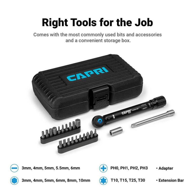 Capri Tools 1/4 in. Drive 30 to 140 in. lbs. Mini Torque Wrench Set - CP31800-140IN