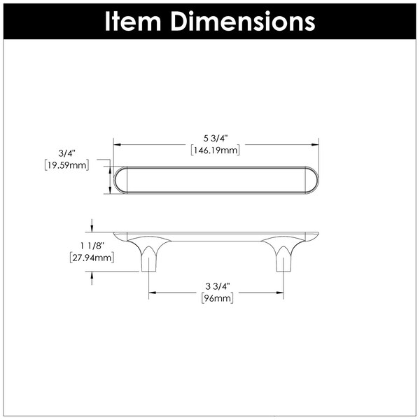 Hickory Hardware Maven Collection Pull 3-3/4 Inch 96mm Center to Center Satin Nickel Finish - H078779SN