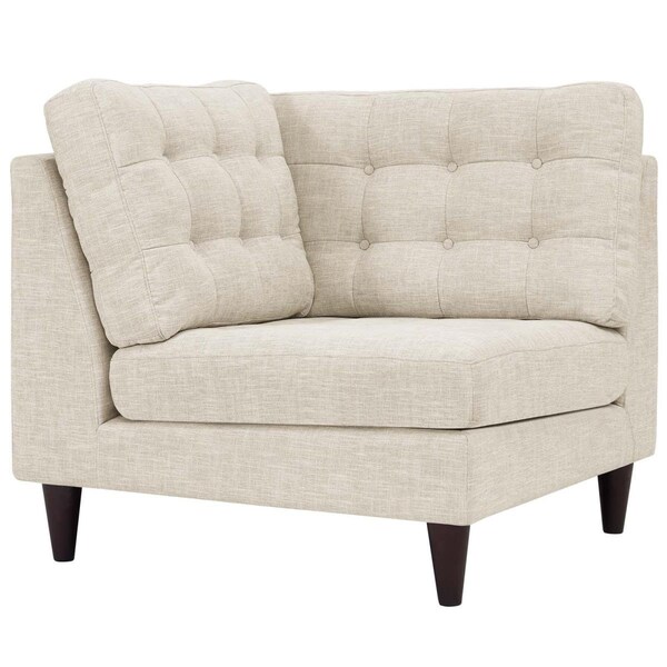 Modway Furniture Empress Upholstered Fabric Corner Sofa, Beige - EEI-2610-BEI