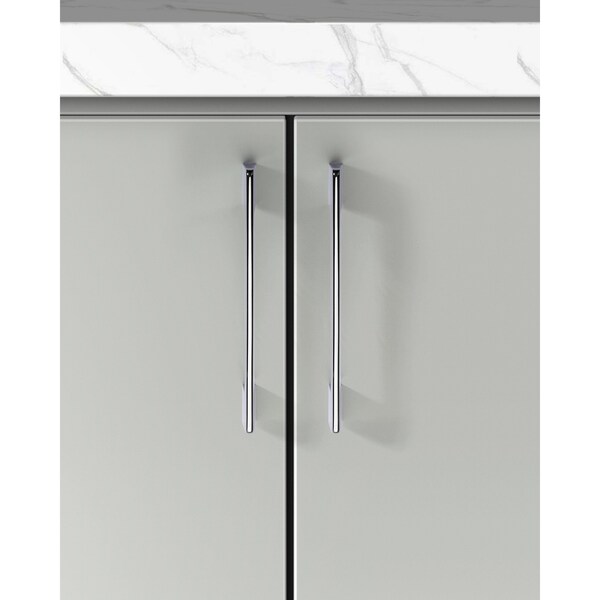 Sapphire Slim Series 6-1/4 in. (160 mm) Center-to-Center Modern Polished Chrome Cabinet Handle/Pull (5-Pack) - SP-2007-160-CP-5