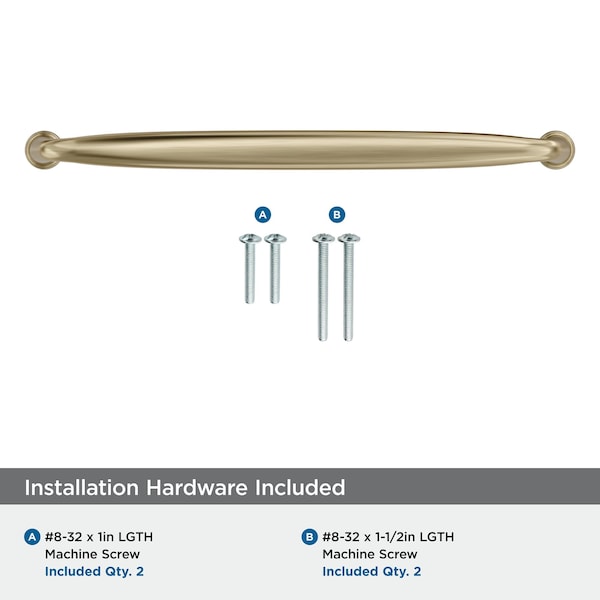 Amerock Kane 8-13/16 inch 224mm Center-to-Center Golden Champagne Cabinet Pull - BP53809BBZ