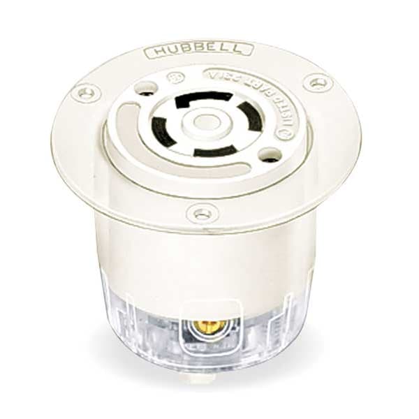 Hubbell 30A Flanged Locking Receptacle 4P 4W 277/480VAC - HBL2766