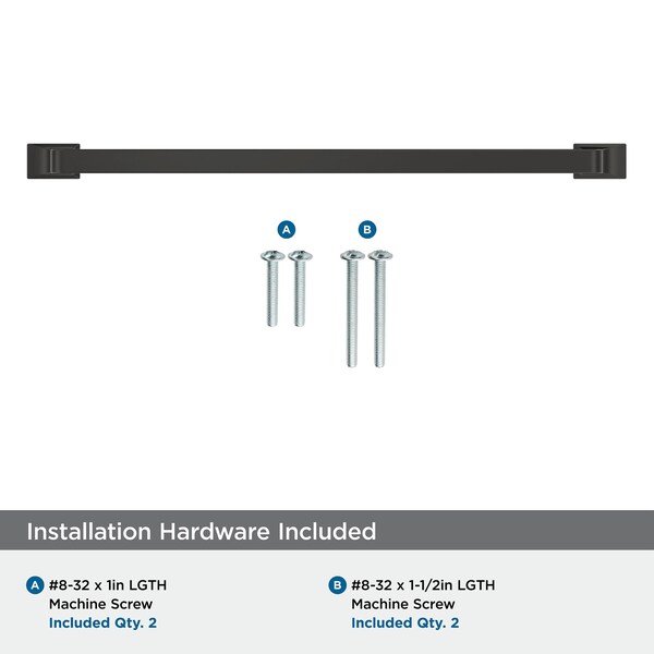 Amerock Westerly 10-1/16 inch 256mm Center-to-Center Black Bronze Cabinet Pull - BP53725BBR