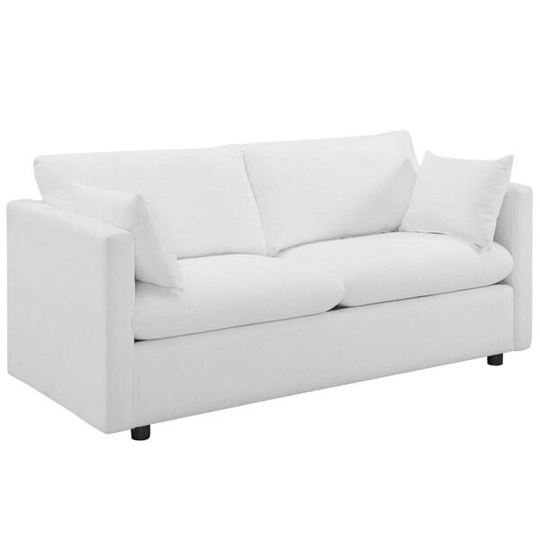 Modway Furniture Activate Upholstered Fabric Sofa - White, 33.5 x 70 x 31 in. - EEI-3044-WHI