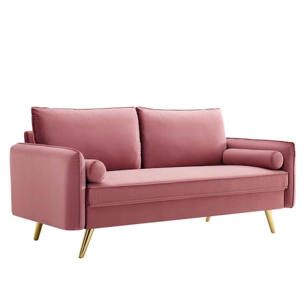 Modway Furniture Revive Performance Velvet Sofa, Dusty Rose - EEI-3988-DUS