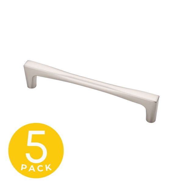 Sapphire Comet Series 5 in. 128 mm Center-to-Center Modern Satin Nickel Cabinet Handle/Pull, 5PK - SP-2075-128-SN-5