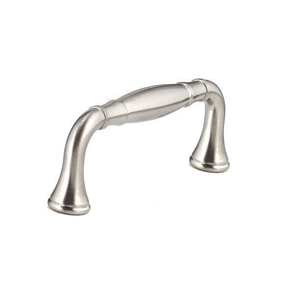 Richelieu 3-3/4 in. (96 mm) Center-to-Center Brushed Nickel Traditional Drawer Pull - BP79096195