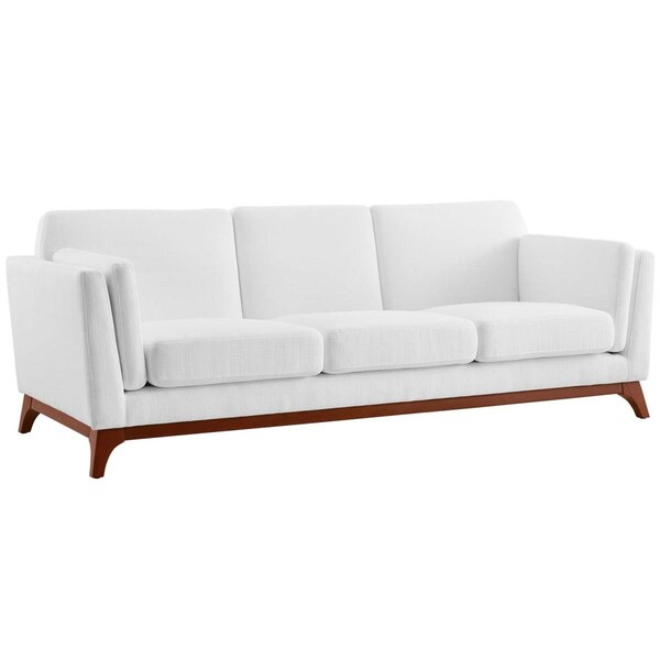Modway Furniture Chance Upholstered Fabric Sofa - White, 30 x 35 x 83.5 in. - EEI-3062-WHI