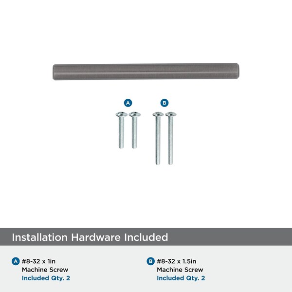 Amerock Bar Pulls 3 inch 76mm Center-to-Center Gunmetal Cabinet Pull - 2000824
