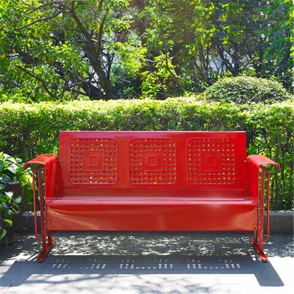 Templeton 32.5 x 65.75 x 28 in. Bates Sofa Glider - Red - TE2447759