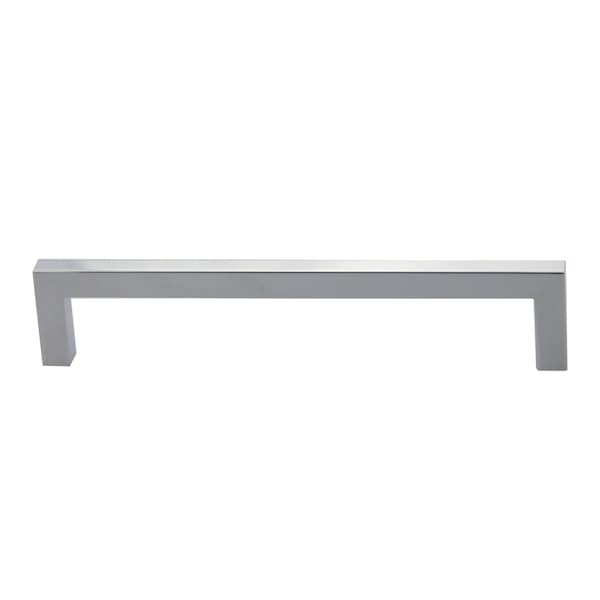 Pride Industrial 6-3/8in Modern Square Cabinet Pull with 6-3/10in Center to Center Polished Chrome Finish - P87228PC