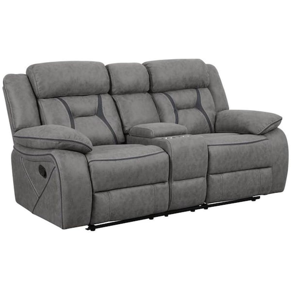 Coaster 41 x 75 x 39 in. Living Room Motion Loveseat, Stone - 602262