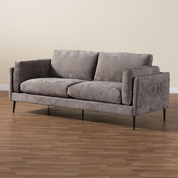 Baxton Studio Holton Modern Grey Fabric Sofa - 243-13629-ZORO