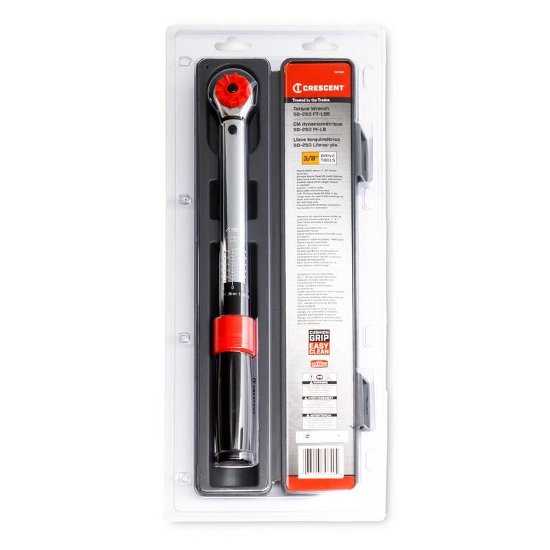 Crescent 3/8 in. Micrometer Torque Wrench 50-250 in. per lbs. 6-30 Nm - CRTW38