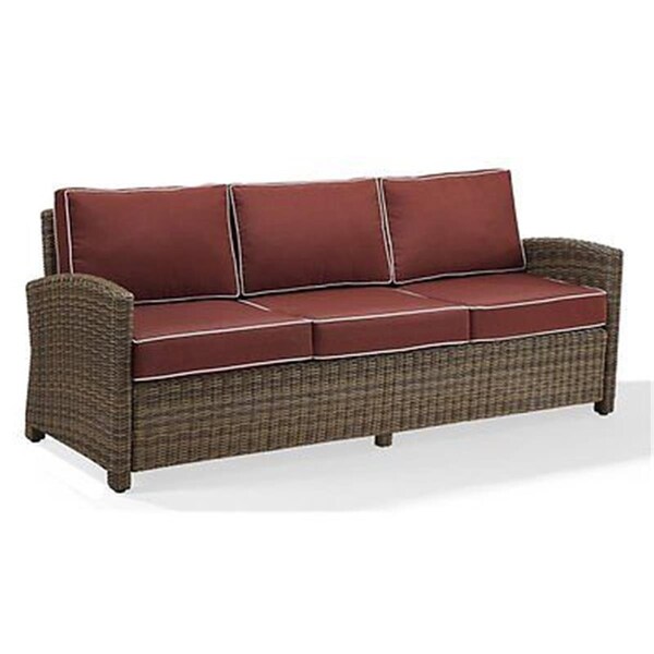 Modern Marketing Concepts Bradenton Sofa with Sangria Cushions - KO70049WB-SG