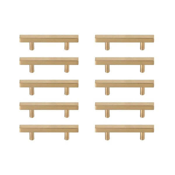 Plaza 3 in. Dior Multipack Center To Center Bar Pull, Brass, 10PK - PL3488368