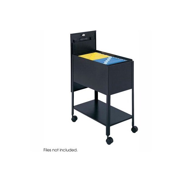Safco SafcoÂ 5362 Extra Deep Letter Sized Mobile Tub File W/ Lock - Black - 5362BL