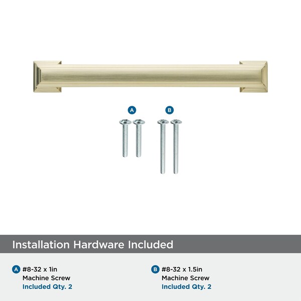 Amerock Appoint 5-1/16 in 128 mm Center-to-Center Golden Champagne Cabinet Pull - BP36760BBZ