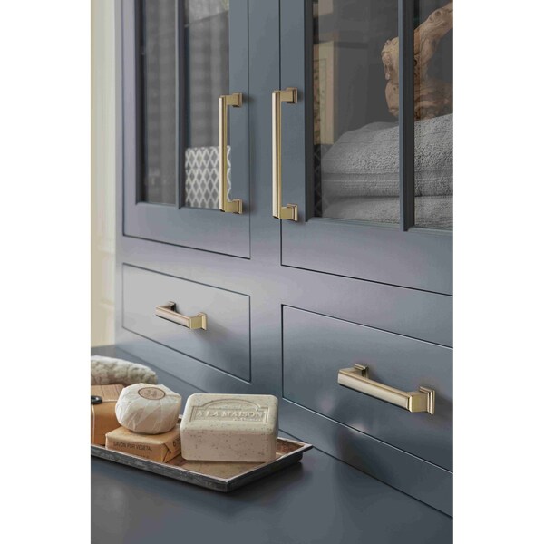 Amerock Appoint 5-1/16 in 128 mm Center-to-Center Golden Champagne Cabinet Pull - BP36760BBZ