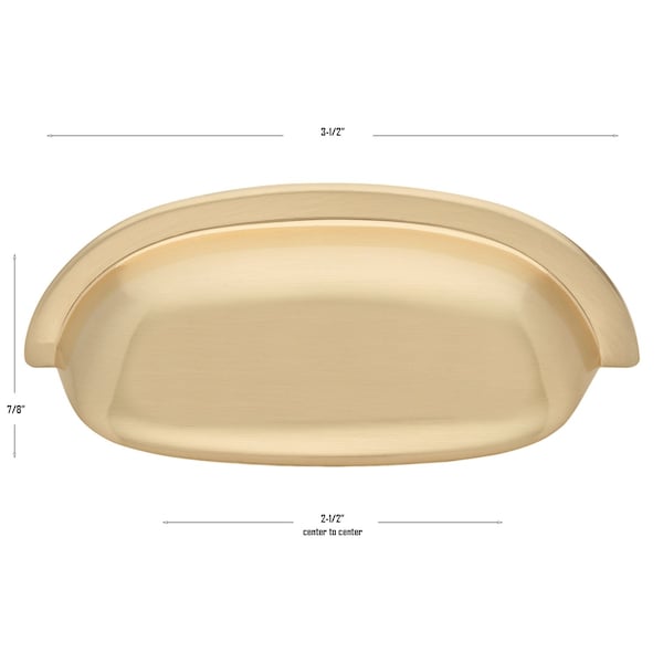 Gliderite Hardware 2-1/2 in. Center to Center Champagne Gold Classic Bin Pull - 4081-CHPG, 10PK - 4081-CHPG-10