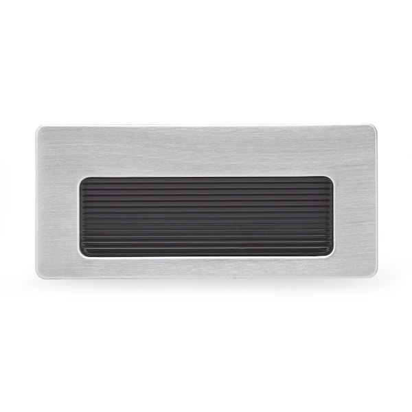 Richelieu 3 3/8 in (86 mm) Length Brushed Chrome Contemporary Drawer Recessed Pull - BP485175