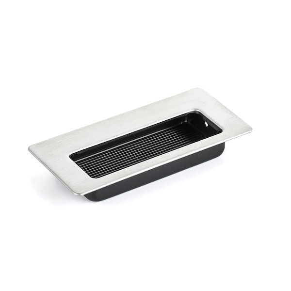 Richelieu 3 3/8 in (86 mm) Length Brushed Chrome Contemporary Drawer Recessed Pull - BP485175