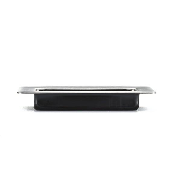 Richelieu 3 3/8 in (86 mm) Length Brushed Chrome Contemporary Drawer Recessed Pull - BP485175