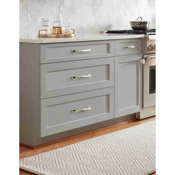 Amerock Revitalize 3 inch 76mm Center-to-Center Polished Nickel Cabinet Pull - 2000661