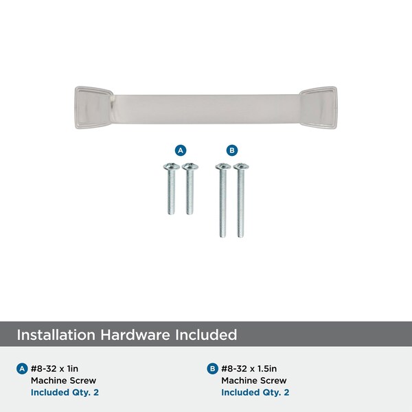 Amerock Revitalize 3 inch 76mm Center-to-Center Polished Nickel Cabinet Pull - 2000661