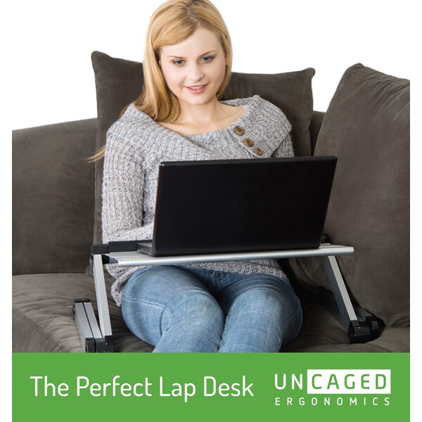 Uncaged Ergonomics WorkezCoolLaptopCoolingStand2Fans3UsbPortMousePadLapDesk, WECs - WECS
