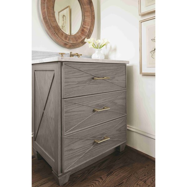 Amerock Riva 3 in 76 mm Center-to-Center Golden Champagne Cabinet Pull - BP55364BBZ