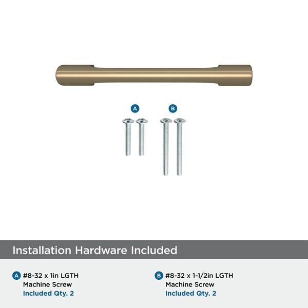 Amerock Riva 3 in 76 mm Center-to-Center Golden Champagne Cabinet Pull - BP55364BBZ