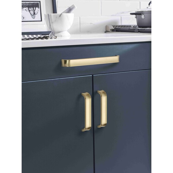 Amerock Concentric 10-1/16 in 256 mm Center-to-Center Golden Champagne Cabinet Pull - BP36816BBZ