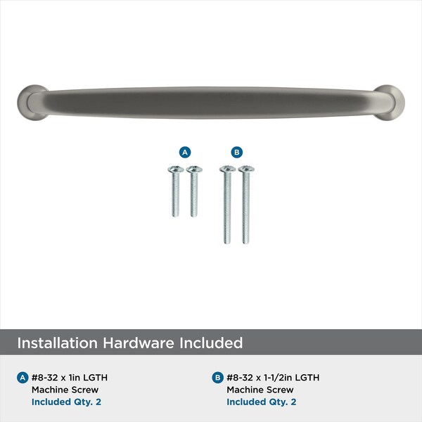 Amerock Renown 6-5/16 in 160 mm Center-to-Center Satin Nickel Cabinet Pull - BP36796G10