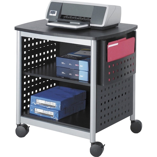 Safco Printer Stand, Desk Side, 26-1/2"x20-1/2"x26-1/2", Black - SAF1856BL