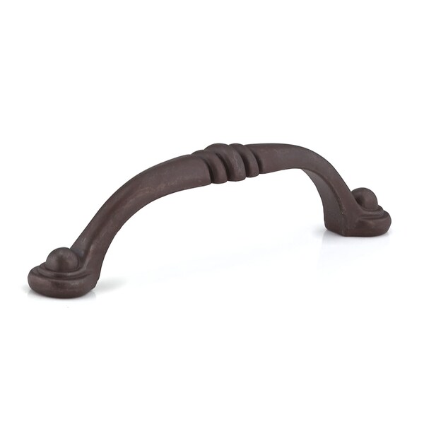 Richelieu 3-3/4 in. (96 mm) Center-to-Center Rust Traditional Drawer Pull - BP2373896801