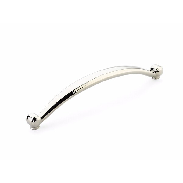 Schaub Cabriole 8in Center to Center Cabinet Pull Polished Nickel Finish - 64-8-PN