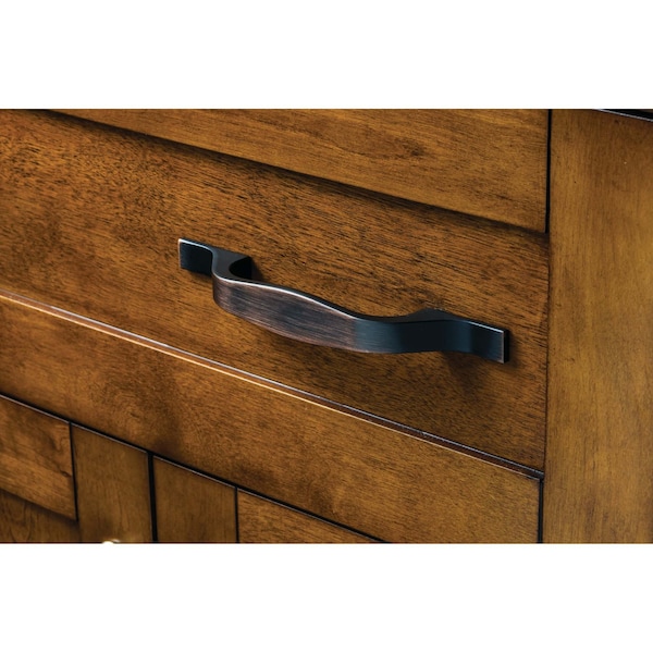 Elements By Hardware Resources 128 mm Center-to-Center Satin Nickel Square Cosgrove Cabinet Pull - 382-128SN