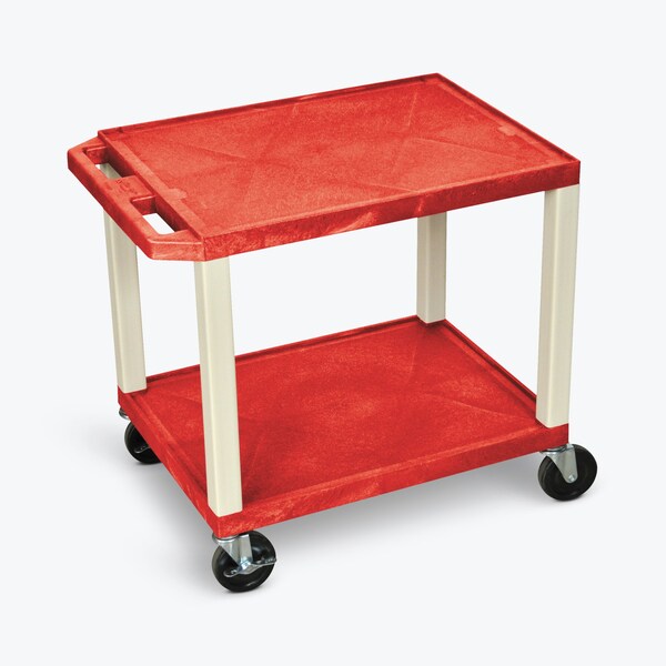 Luxor AV Cart, Two Shelves, Putty Legs, 26"H - WT26R