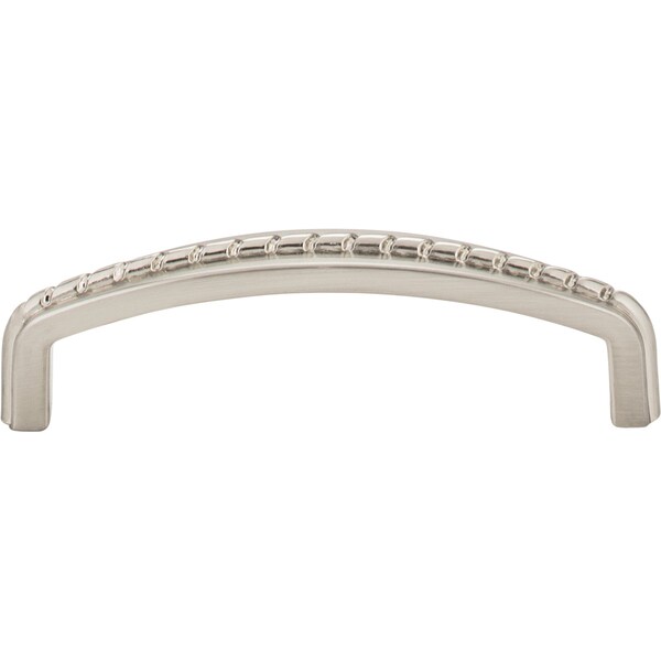 Elements By Hardware Resources 96 mm Center-to-Center Satin Nickel Rope Detailed Cypress Cabinet Pull - Z118-96SN