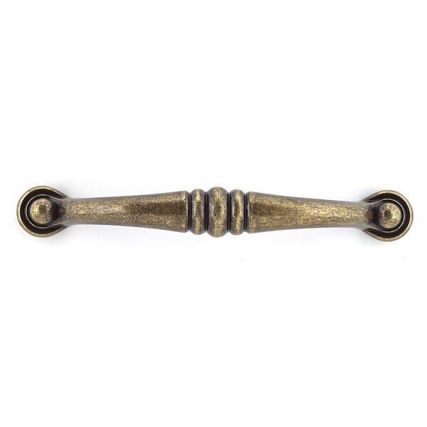 Richelieu 3-3/4 in. (96 mm) Center-to-Center Burnished Brass Traditional Drawer Pull - BP2373896BB
