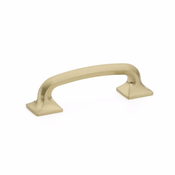 Schaub 3-1/2in Center to Center Northport Cabinet Pull Signature Satin Brass Finish - 205-SSB