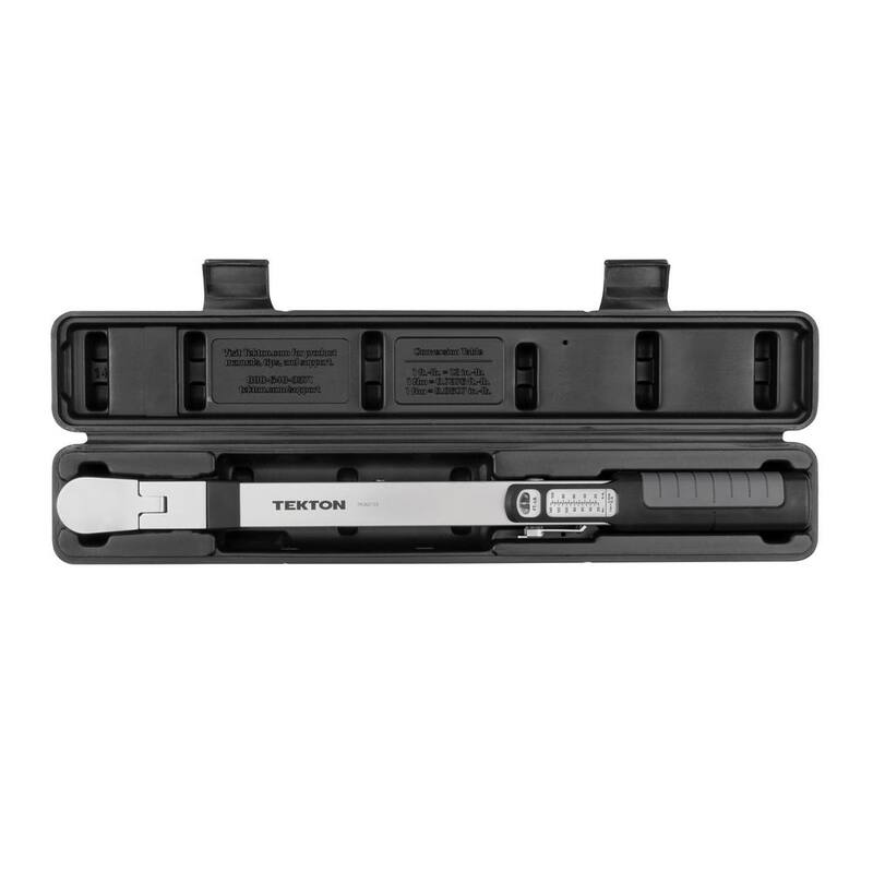 TEKTON 3/8 in. Drive 72-Tooth Split Beam Torque Wrench (20-100 ft./lbs.) - TRQ62103