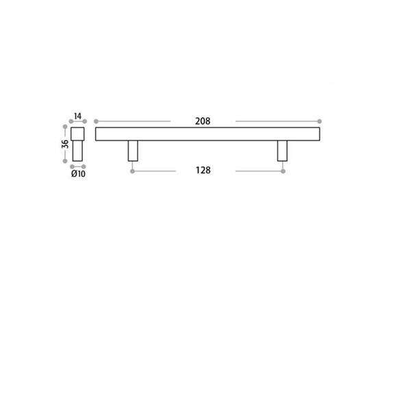 Richelieu 5 1/16 in (128 mm) Center-to-Center Matte Black Contemporary Cabinet Pull - 7735128900